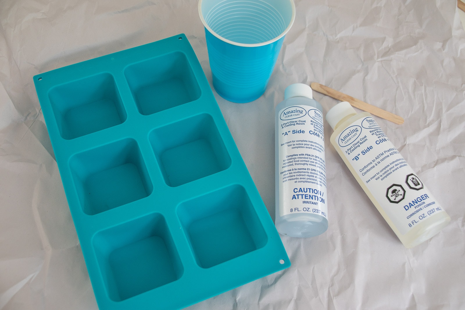 prepare your work surface for resin