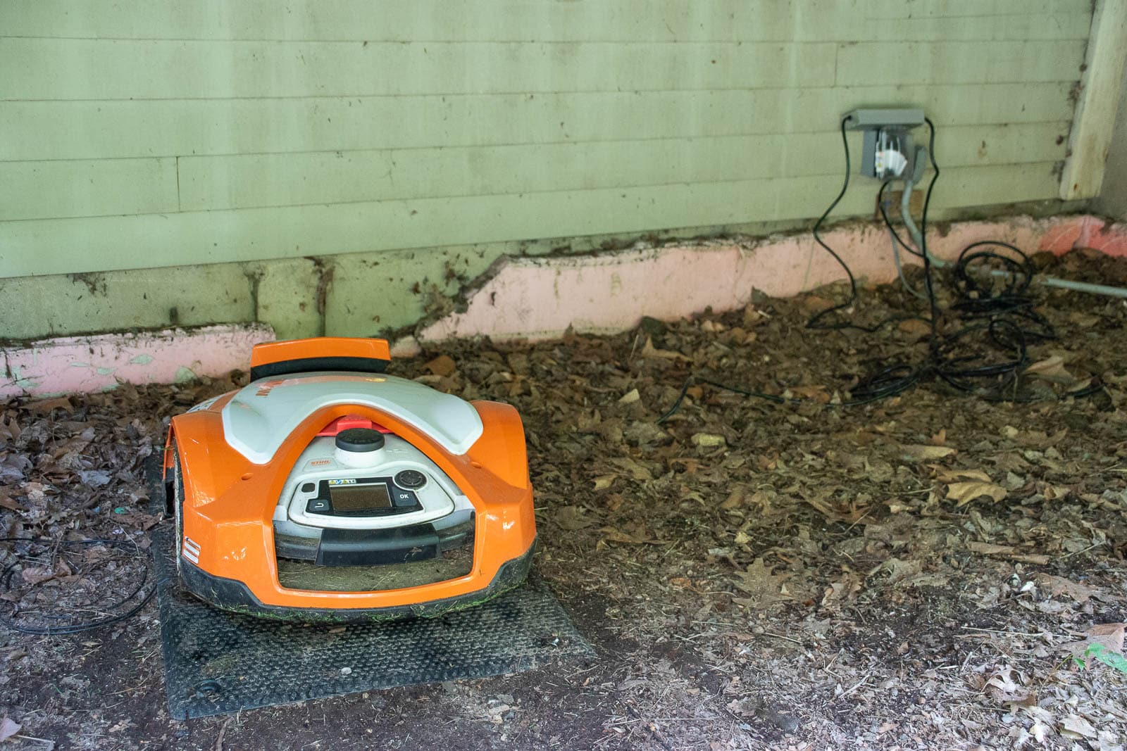 iMow in its charging station