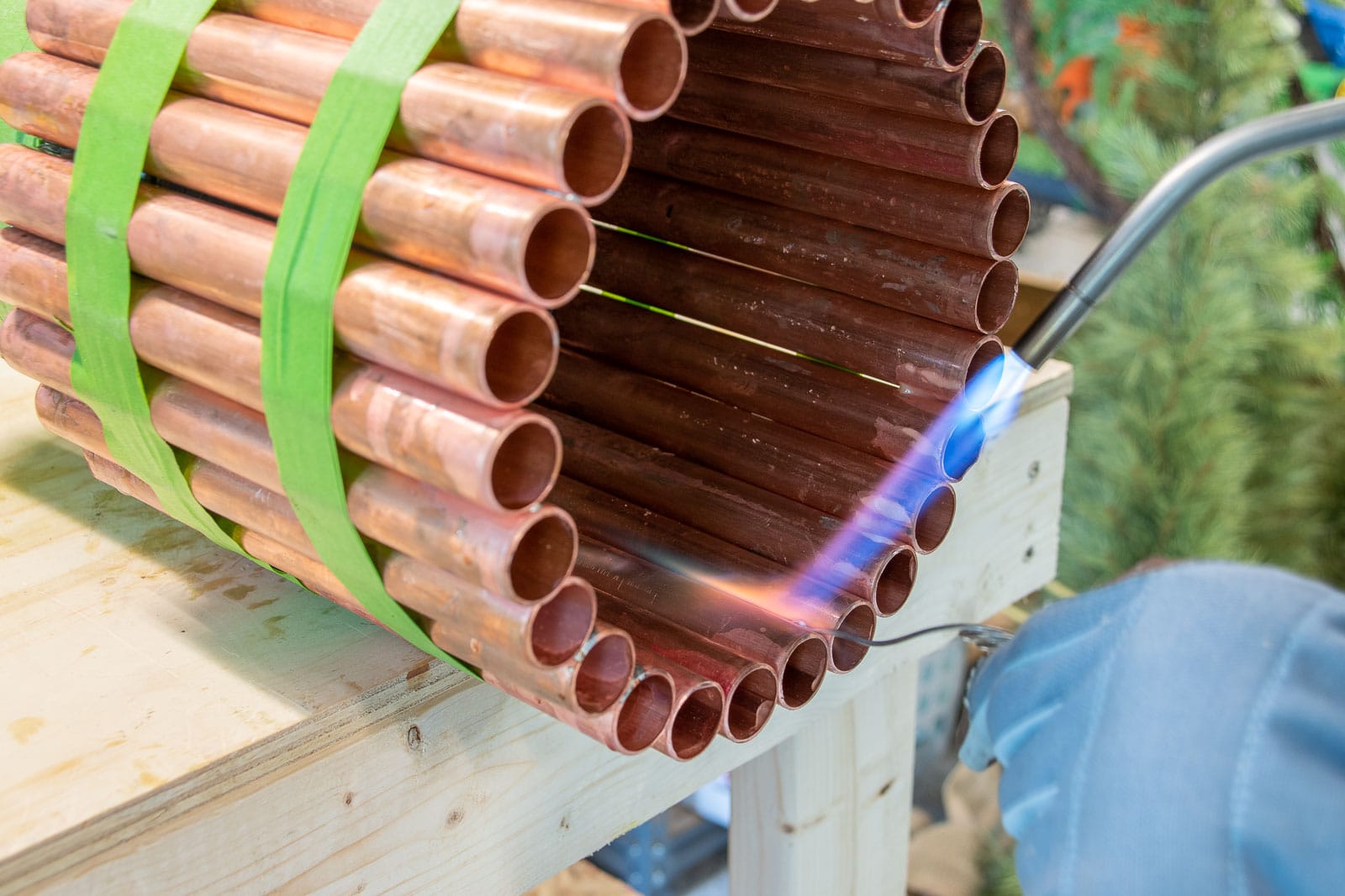 soldering copper pipes