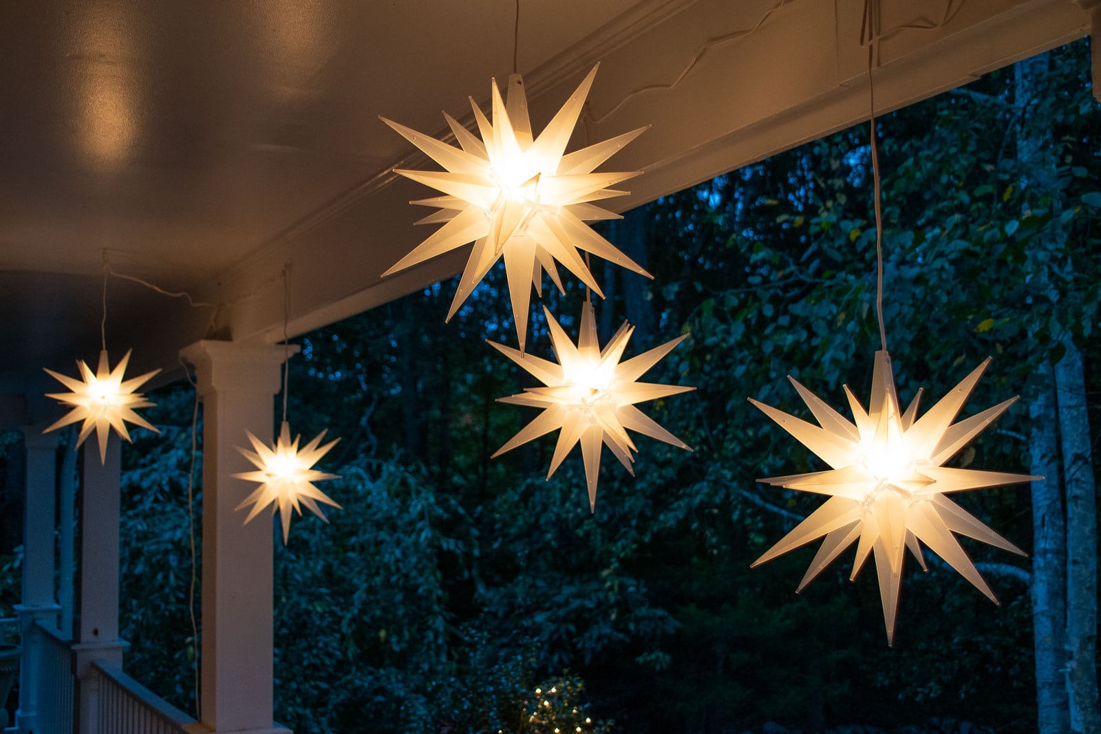 hanging moravian star lights