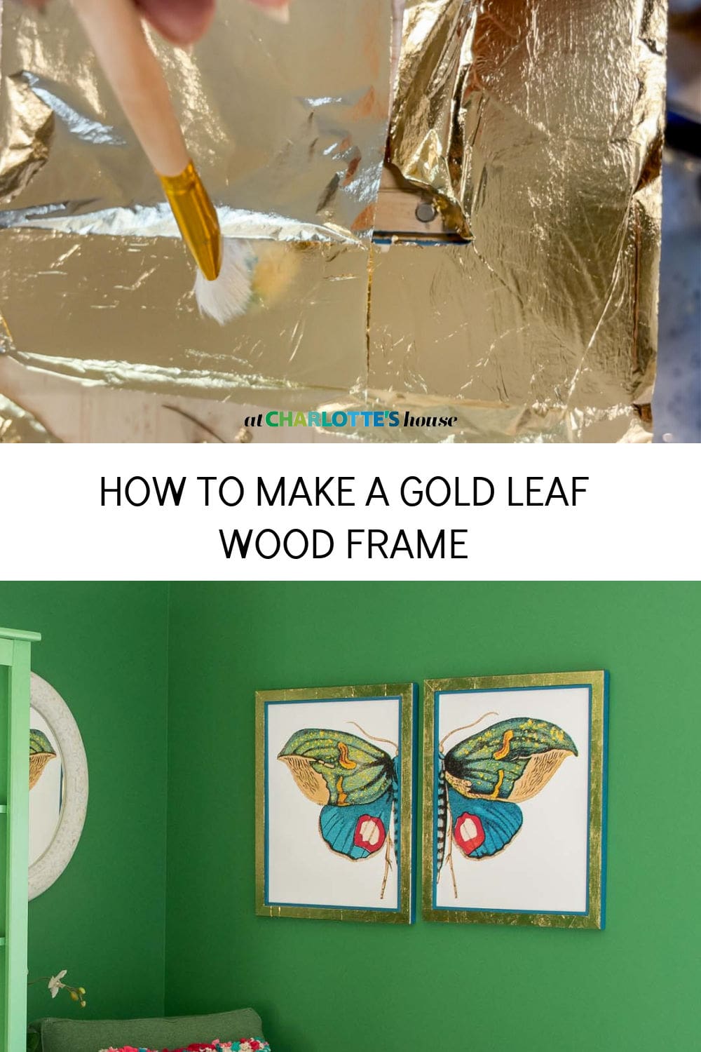 HOW TO MAKE A GOLD LEAF WOOD FRAME 1 At Charlotte's House