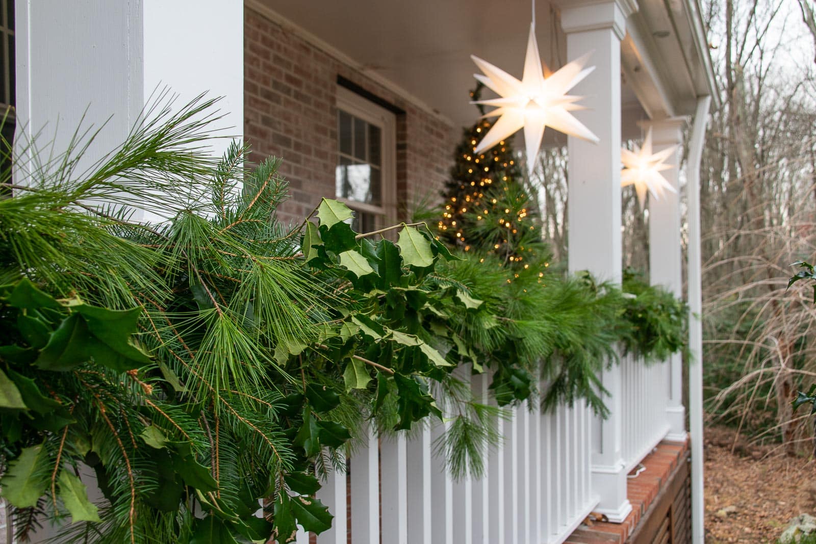 DIY evergreen garland