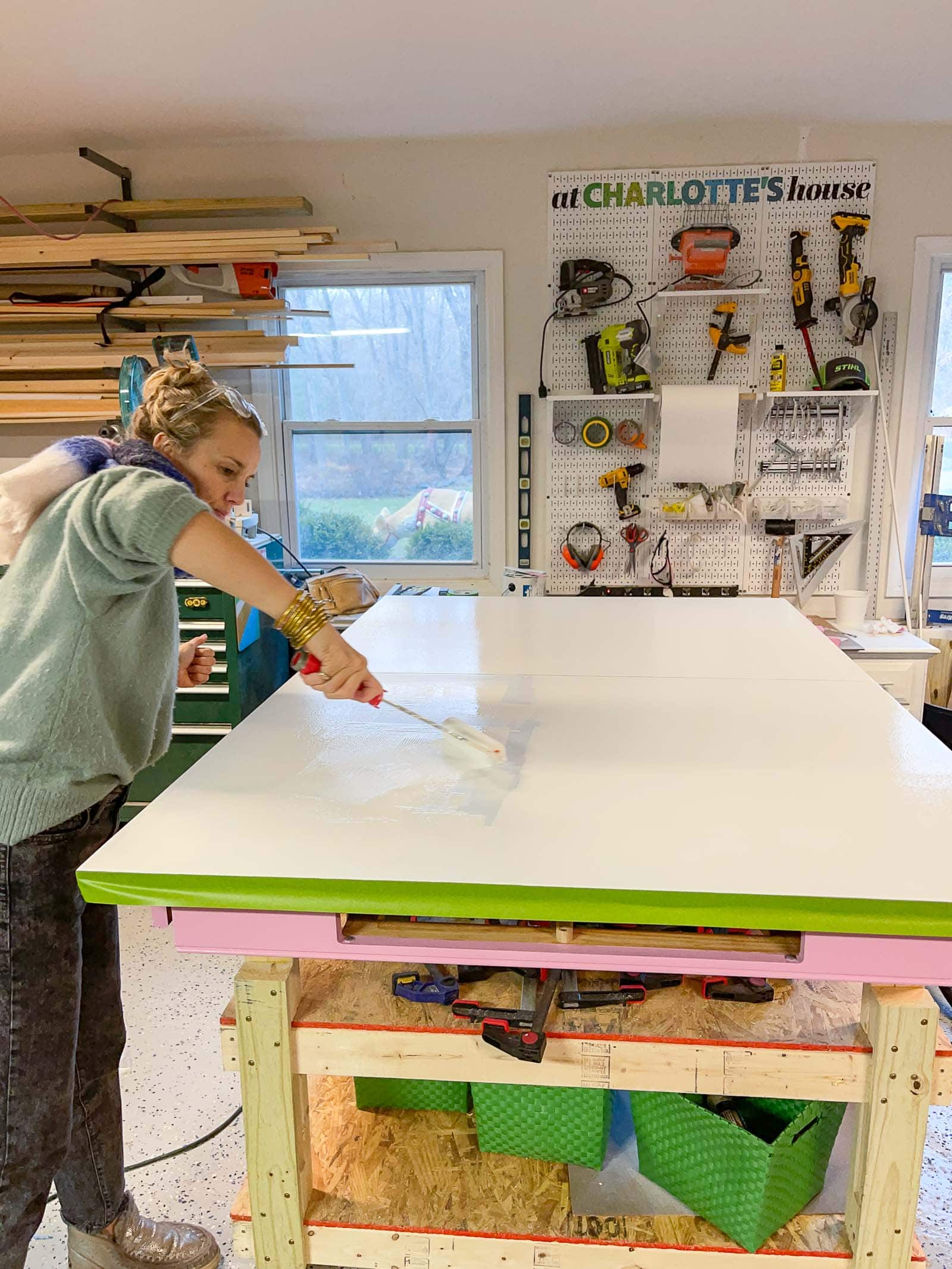 Painting a Dry Erase Table At Charlotte s House