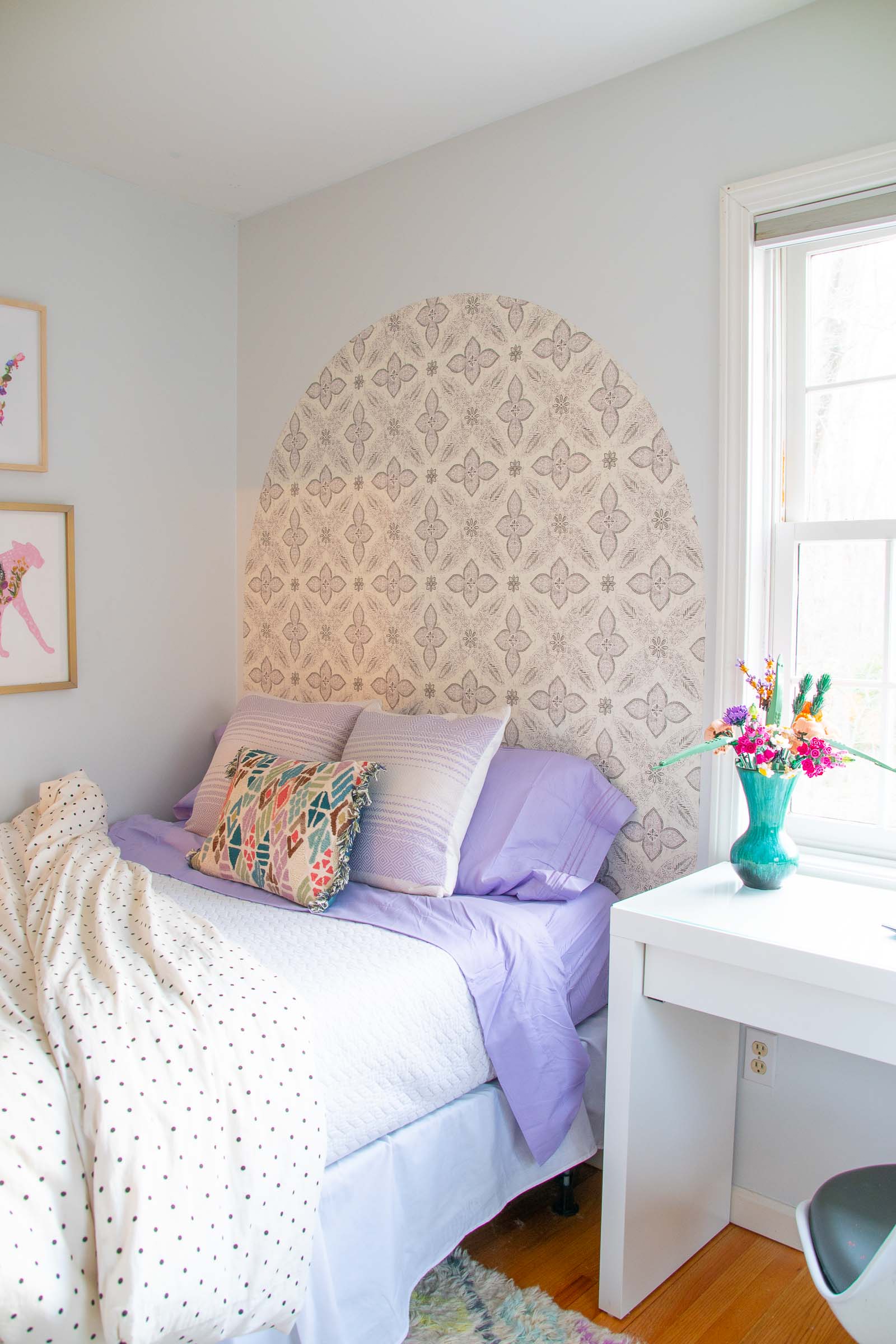 wallpaper headboard