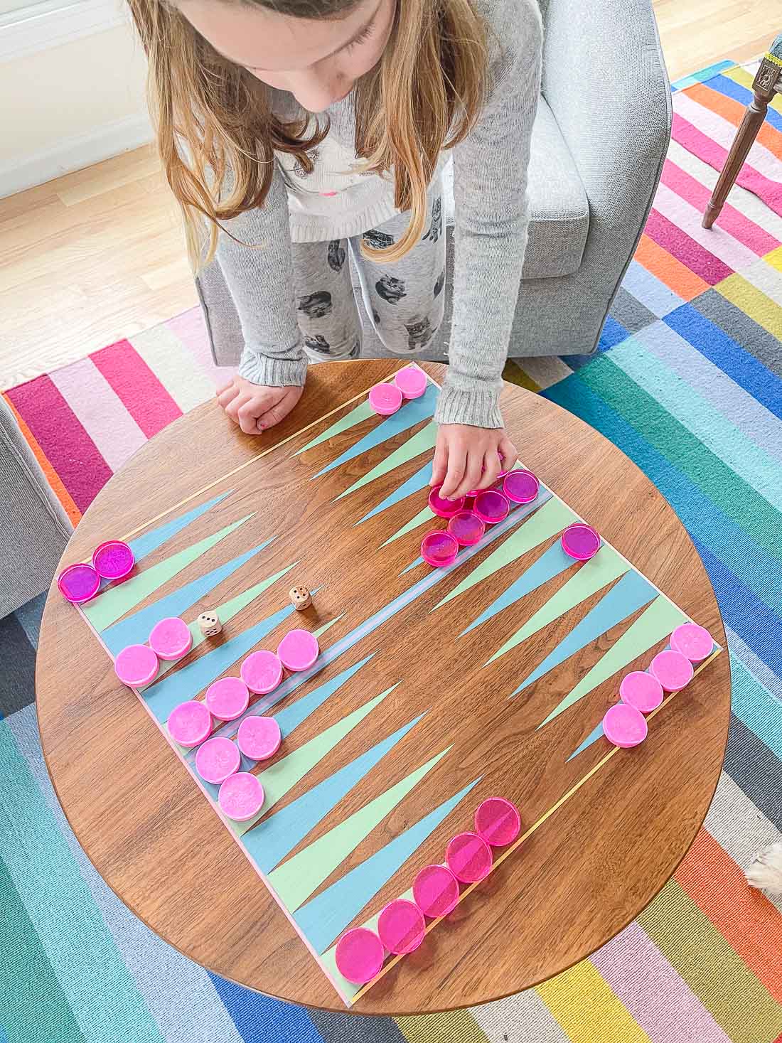 how to paint your own backgammon board