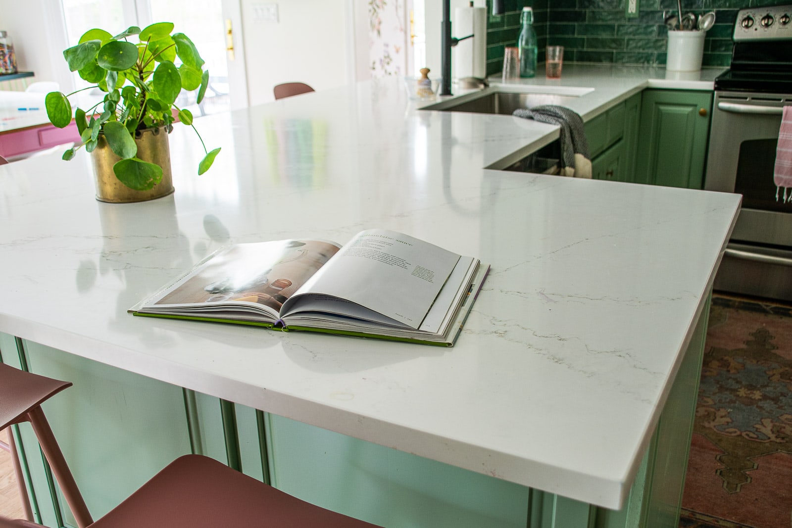 quartz counter in kitchen