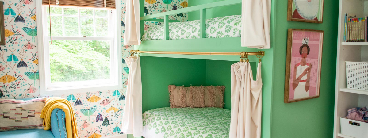 Girls Bedroom Makeover with DIY Bunkbeds and More