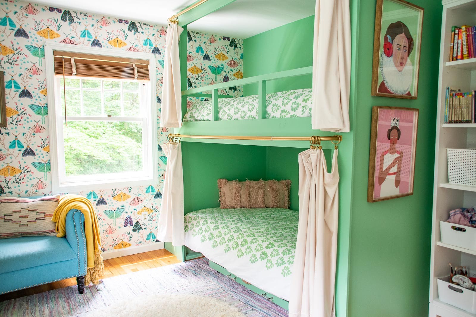 Girls Bedroom Makeover with DIY Bunkbeds and More