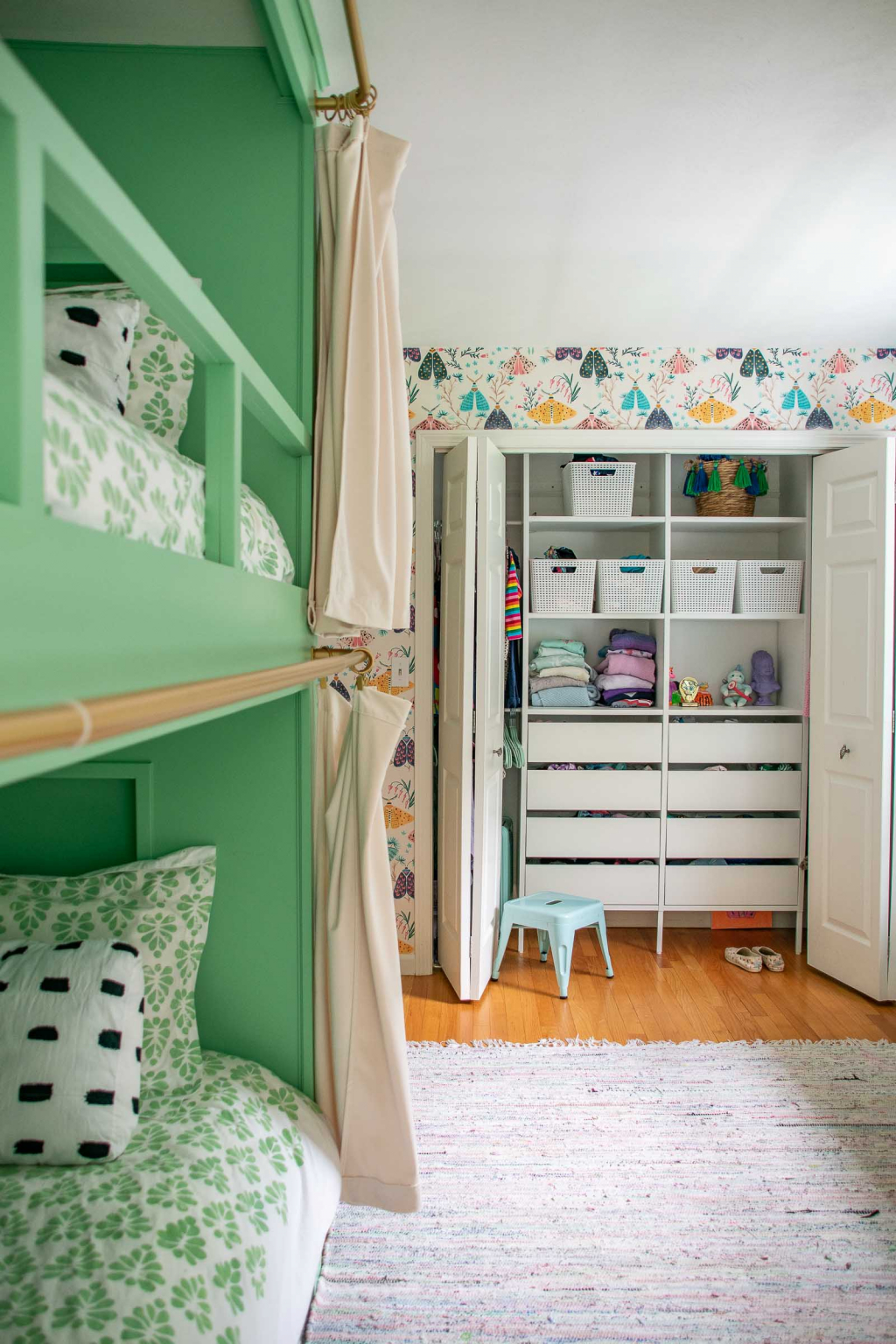 Girls Bedroom Makeover with DIY Bunkbeds and More - At Charlotte's House