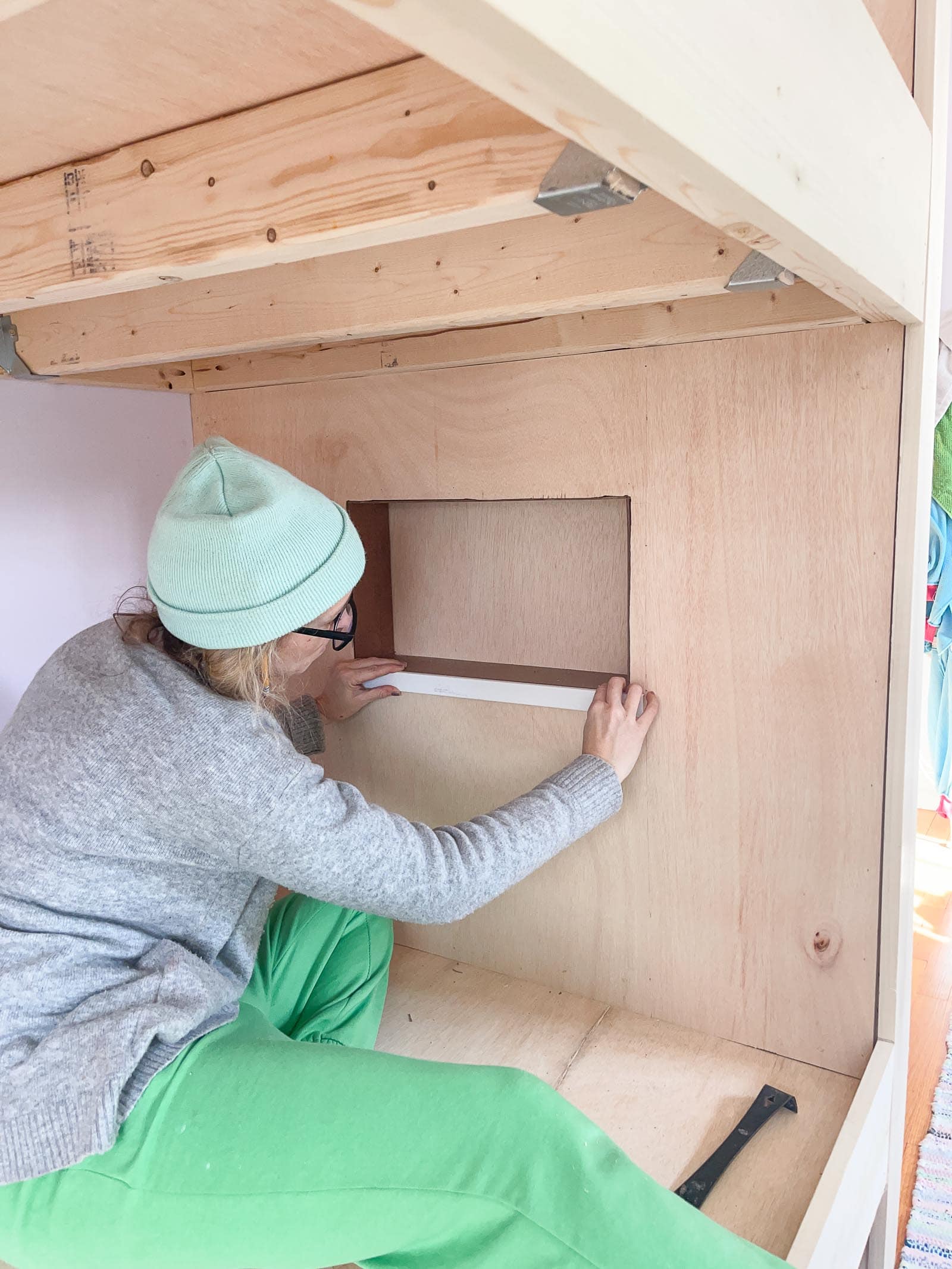 framing out a headboard niche