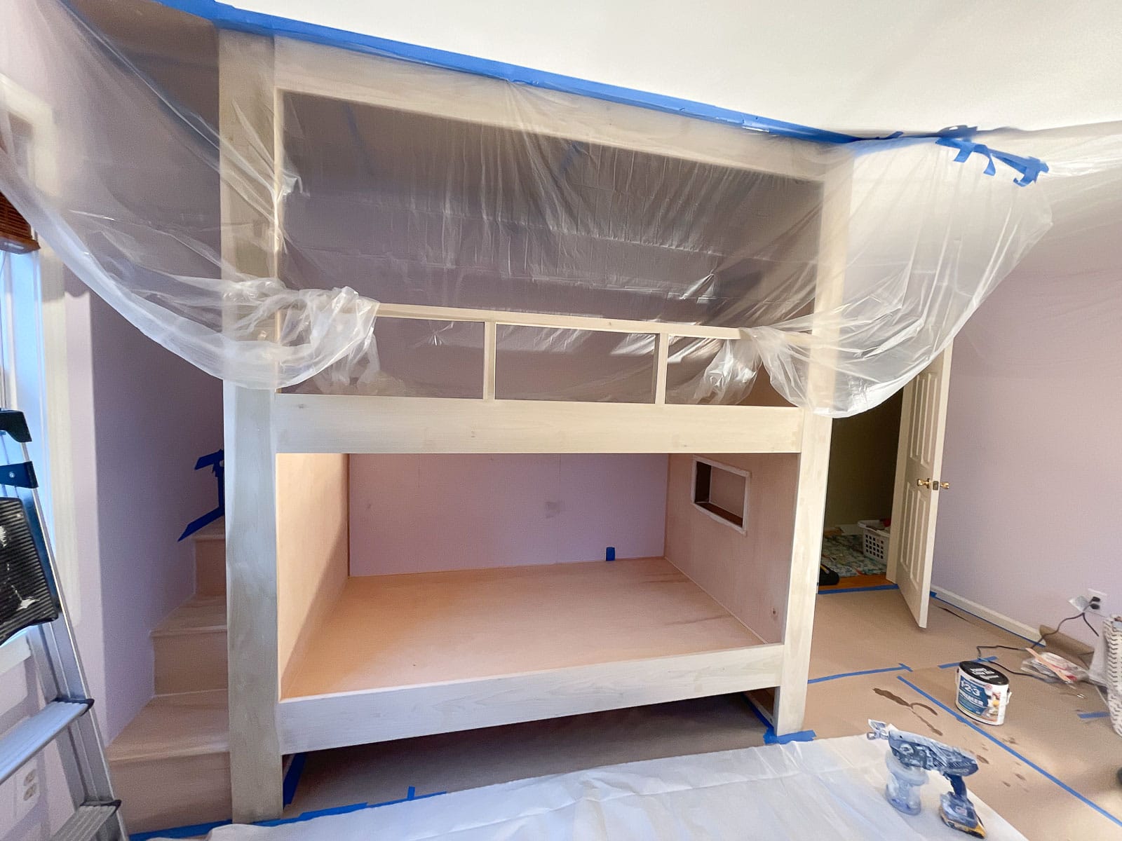 finishing touches on bunkbed