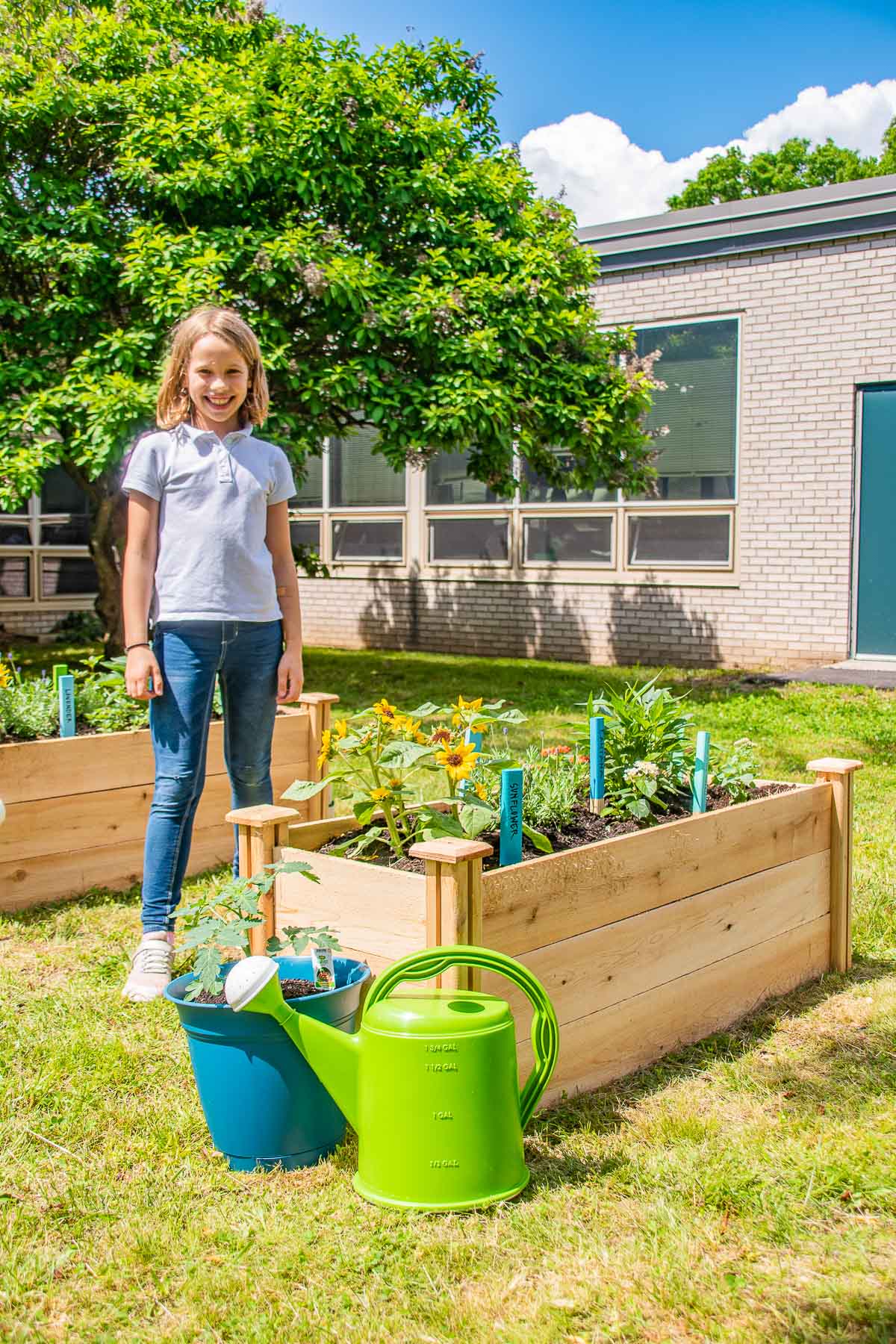 installing a raised community garden