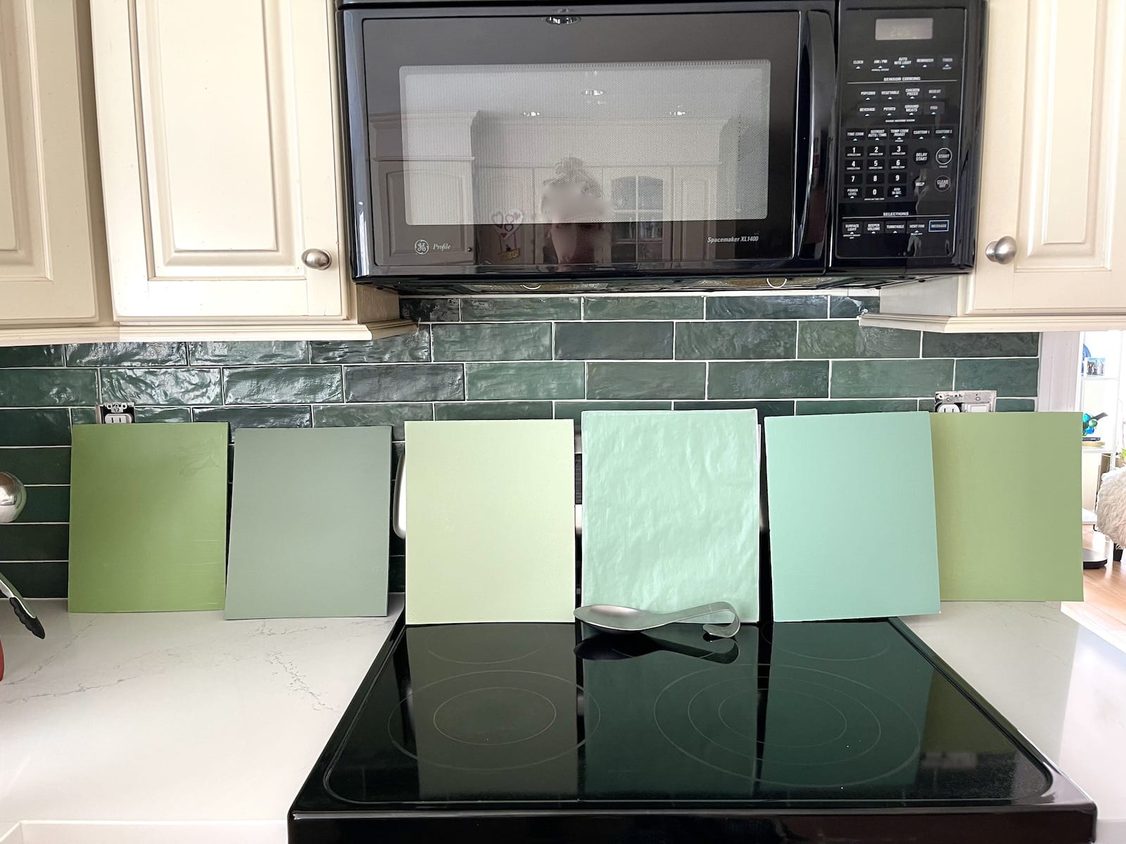 green color samples for kitchen