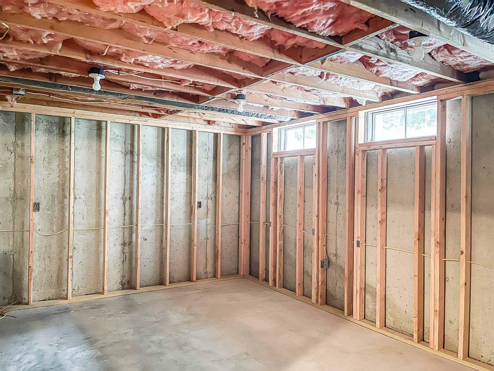 basement framed out