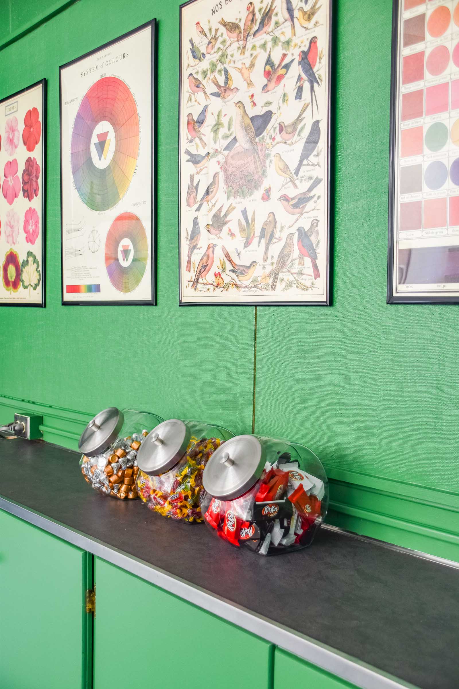 candy jars in the faculty room