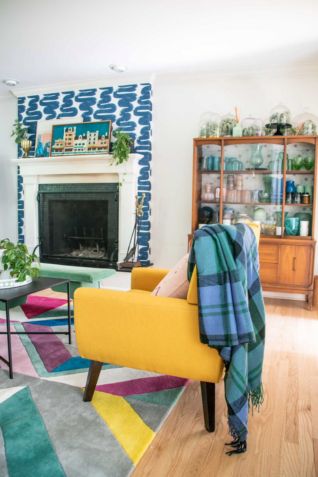 Adding Color and Pattern to Our Family Room - At Charlotte's House