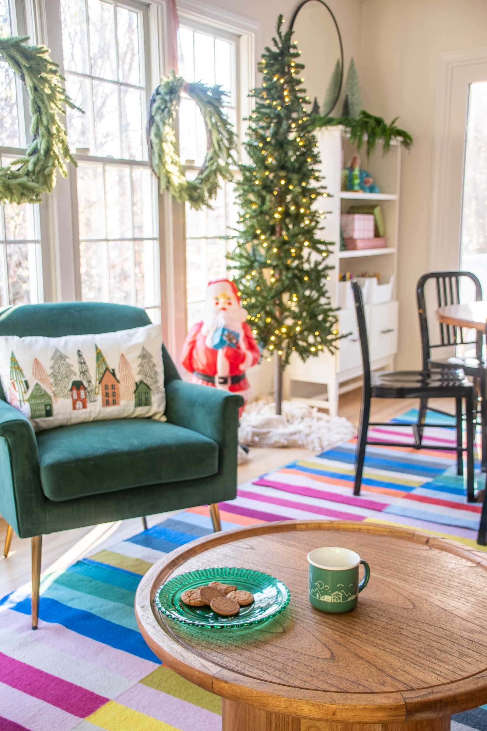 colorful holiday sunroom