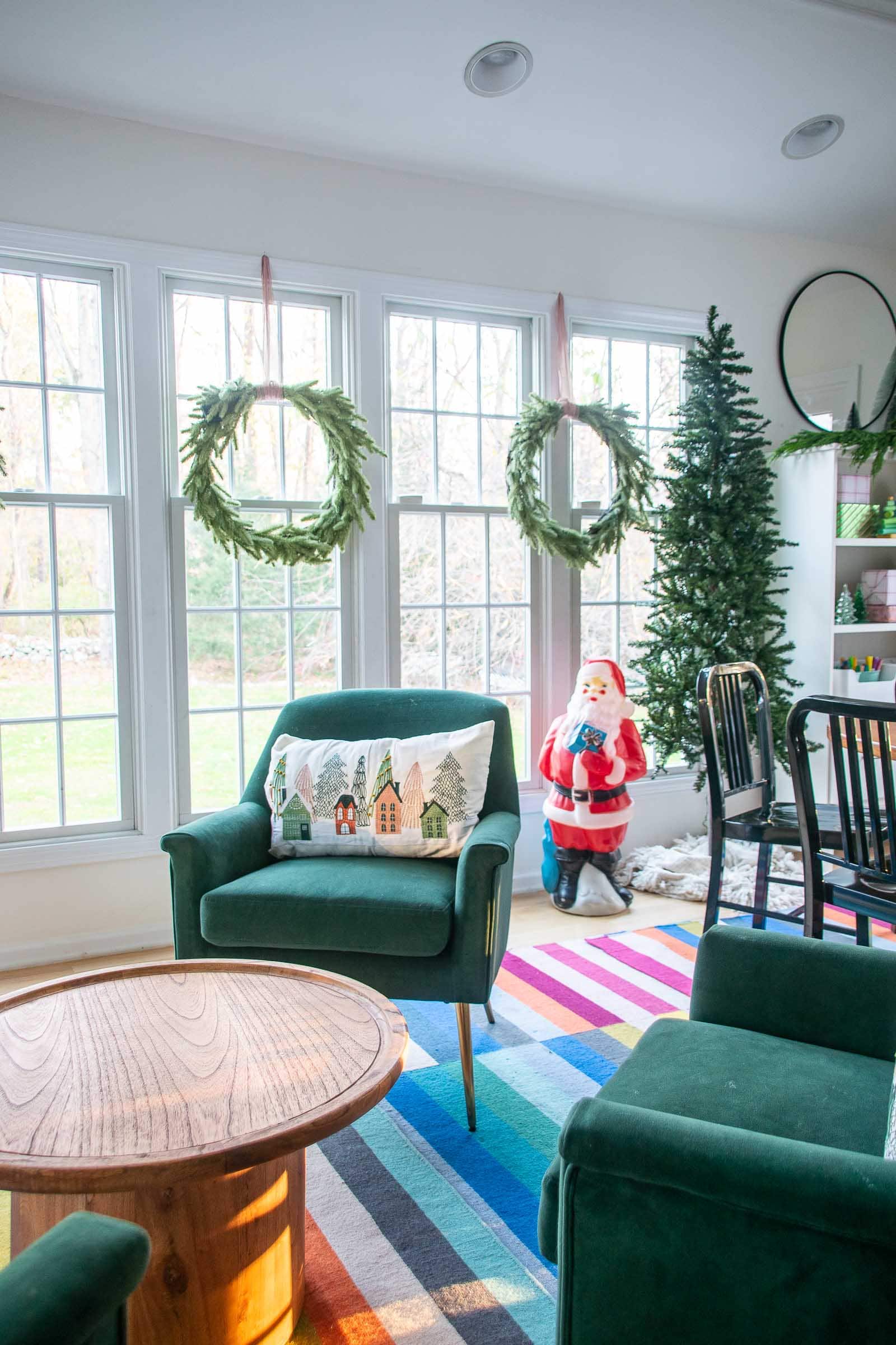 christmas sunroom makeover