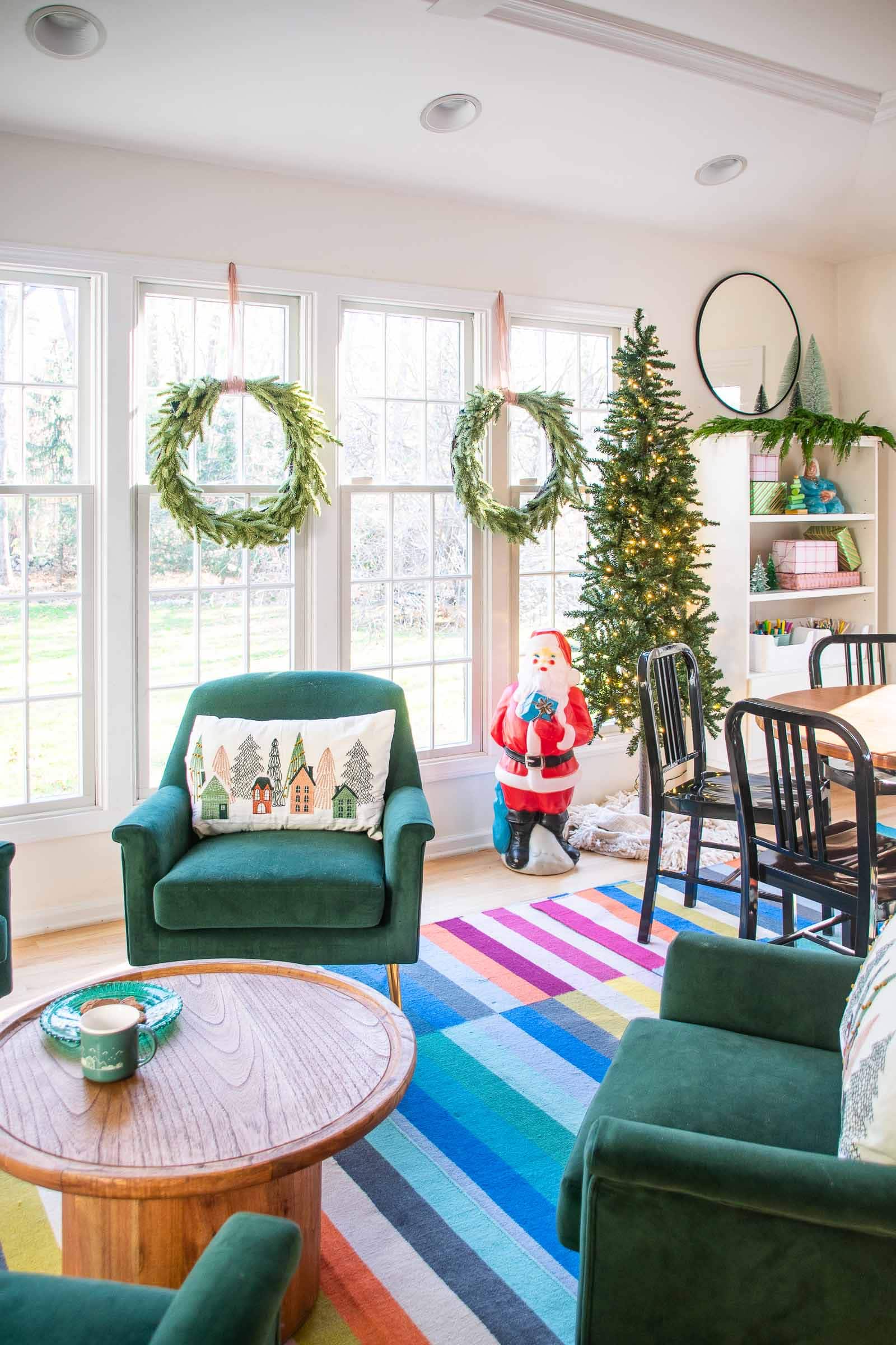 christmas sunroom makeover