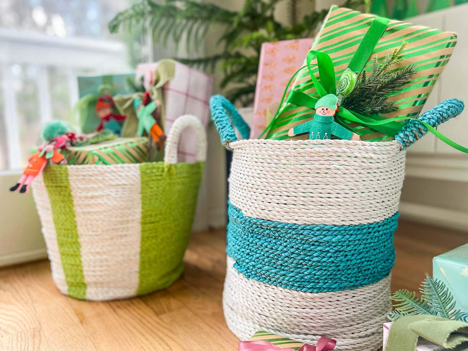 How to Paint Colorful Baskets - At Charlotte's House