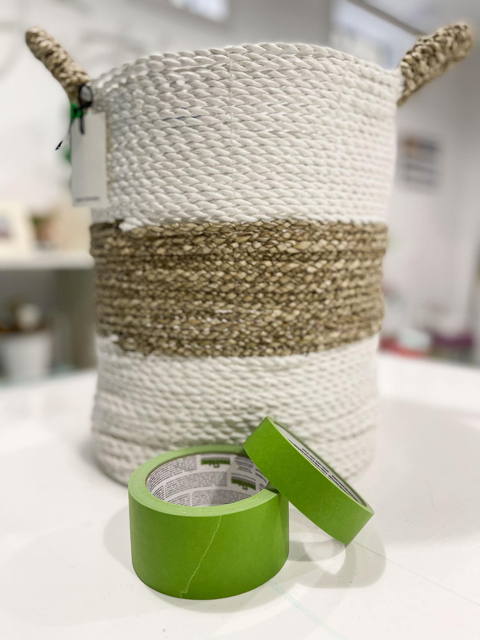 WOVEN YARN BASKET MAKEOVER - At Charlotte's House