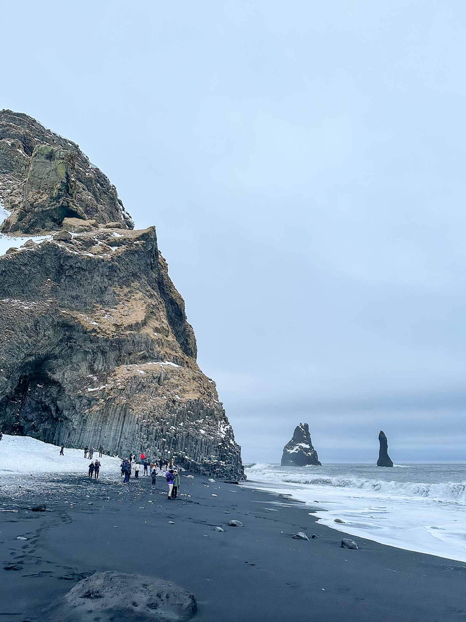 black sand beach in Iceland