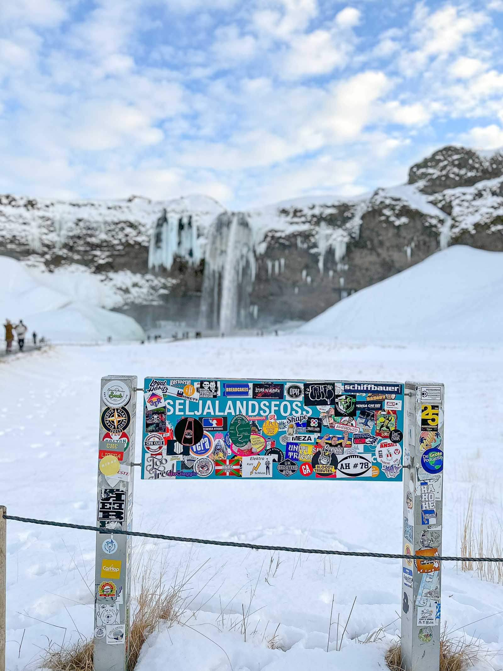 Seljalandsfoss waterfall.