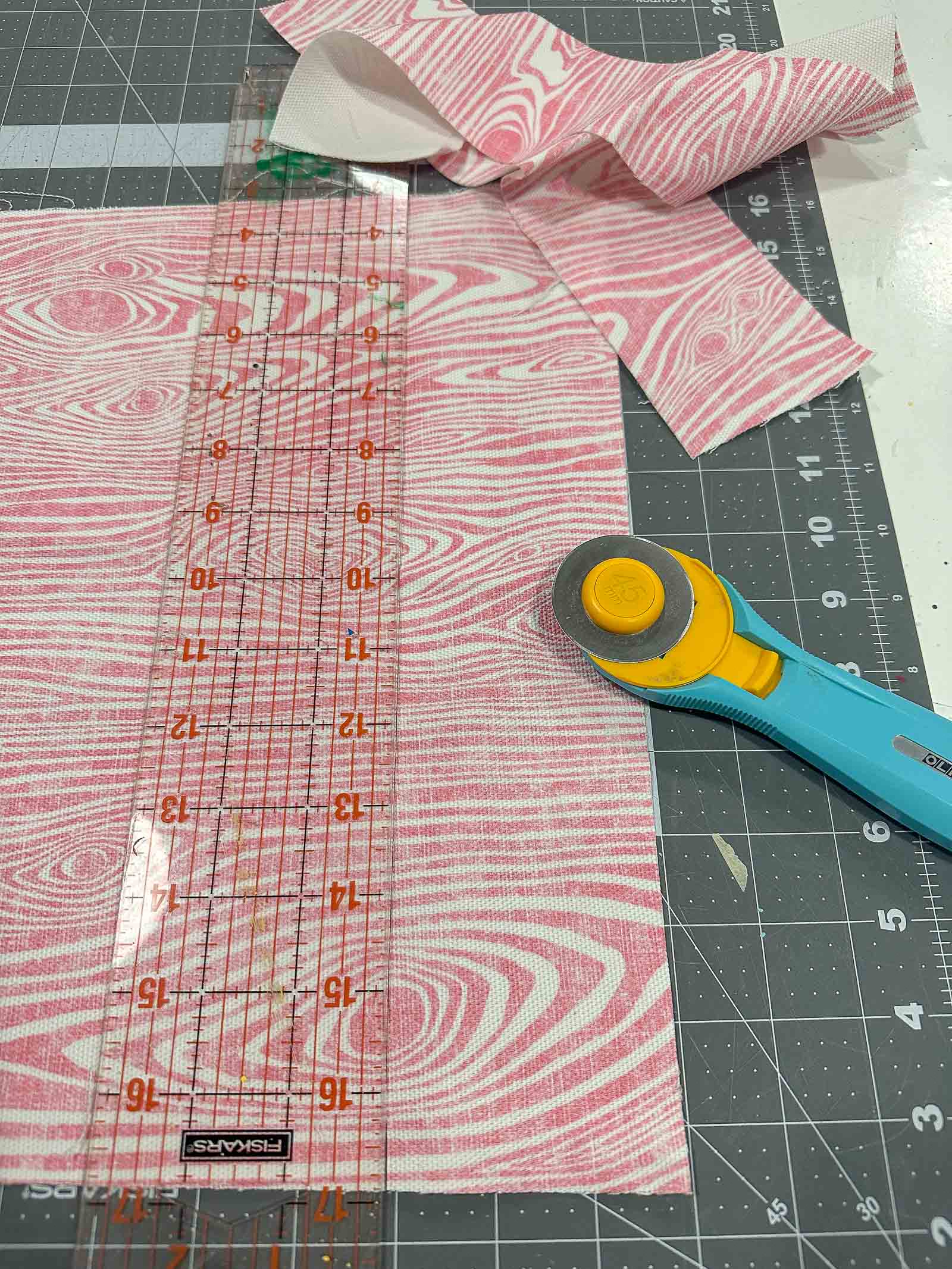 Cut fabric into strips