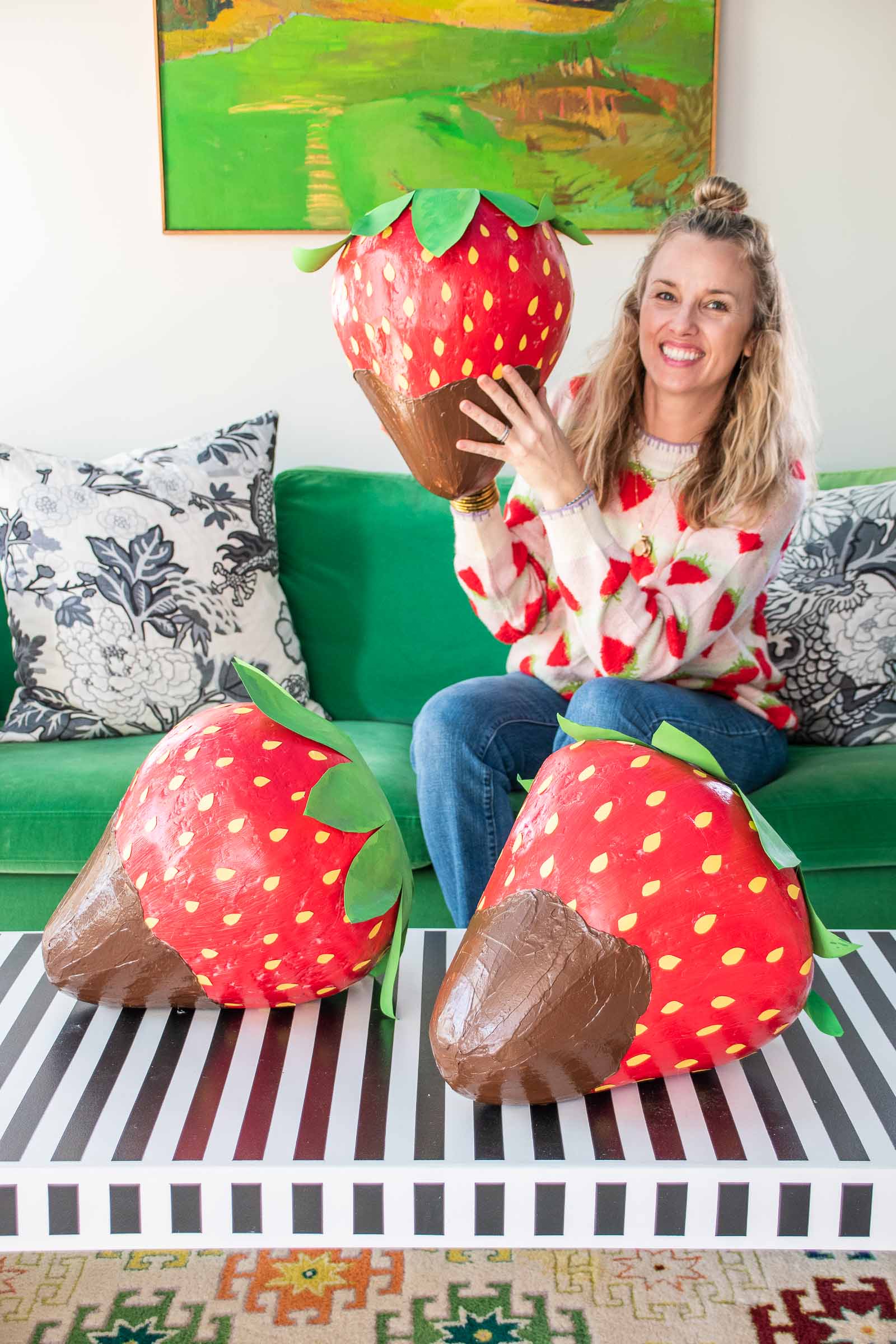 giant cardboard strawberries