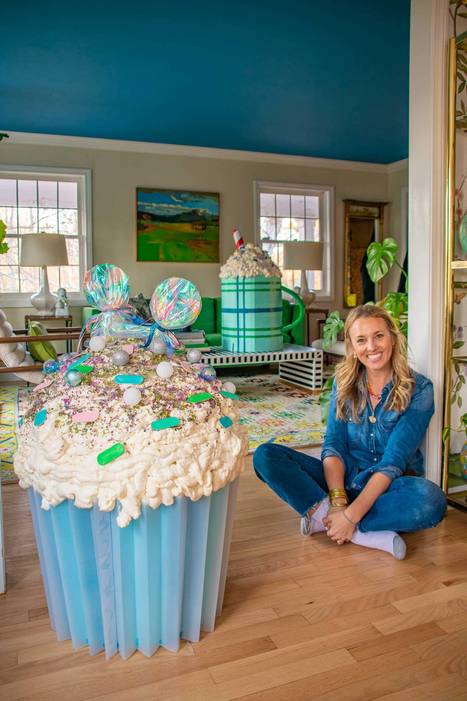 giant cardboard cupcake