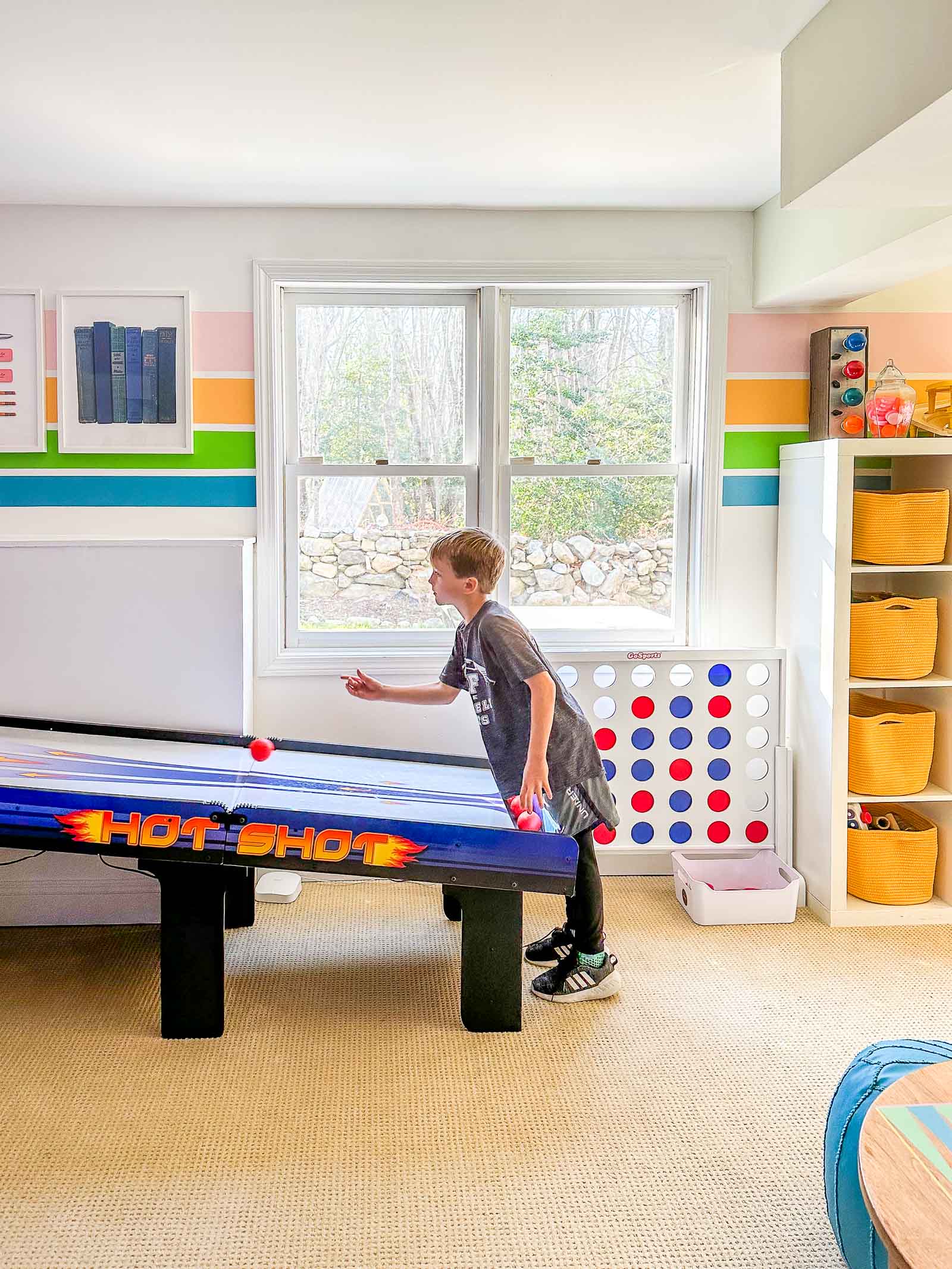 Basement Playroom Turned Game Room At Charlotte S House   Basement Game Room Makeover 