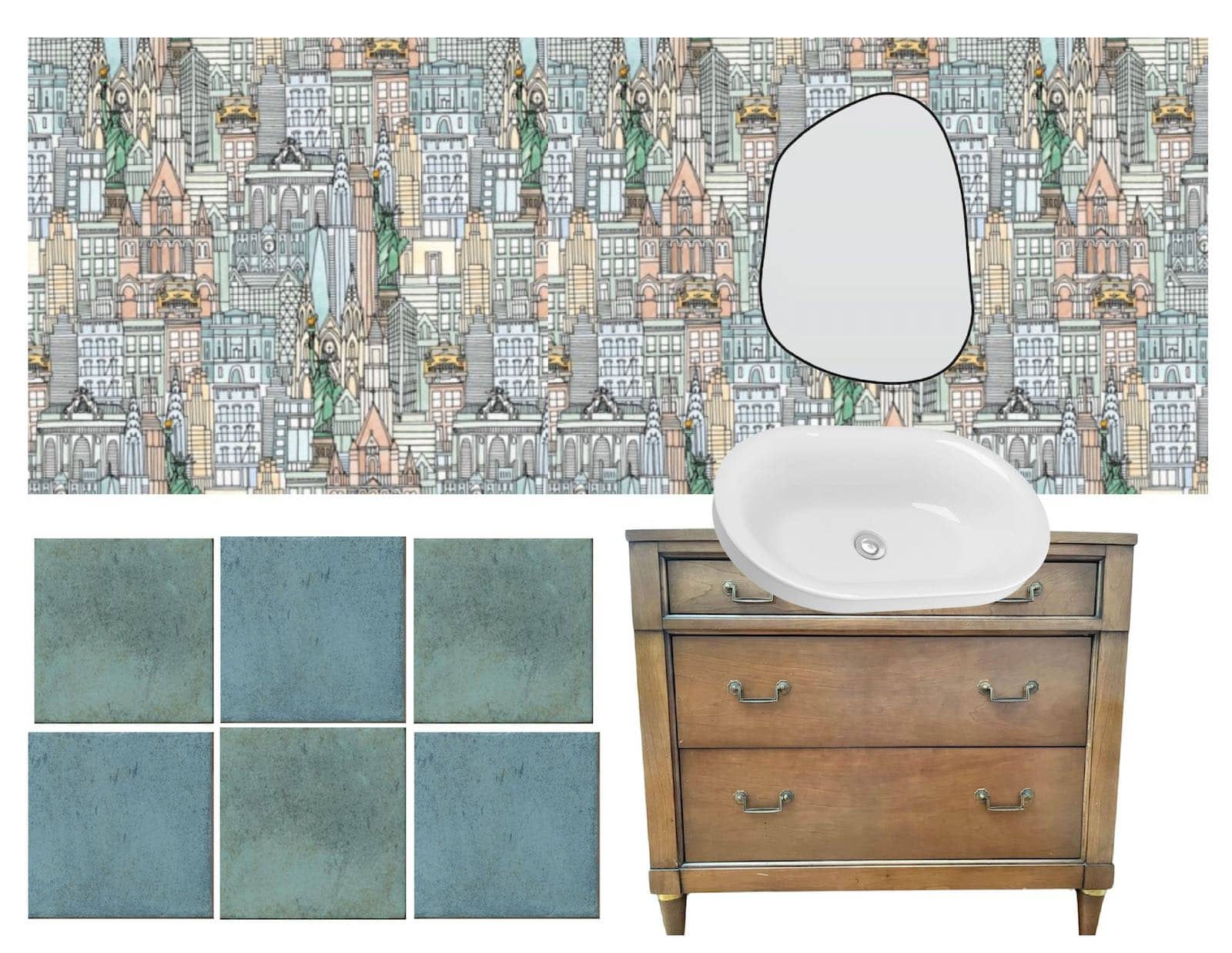 design board for powder room