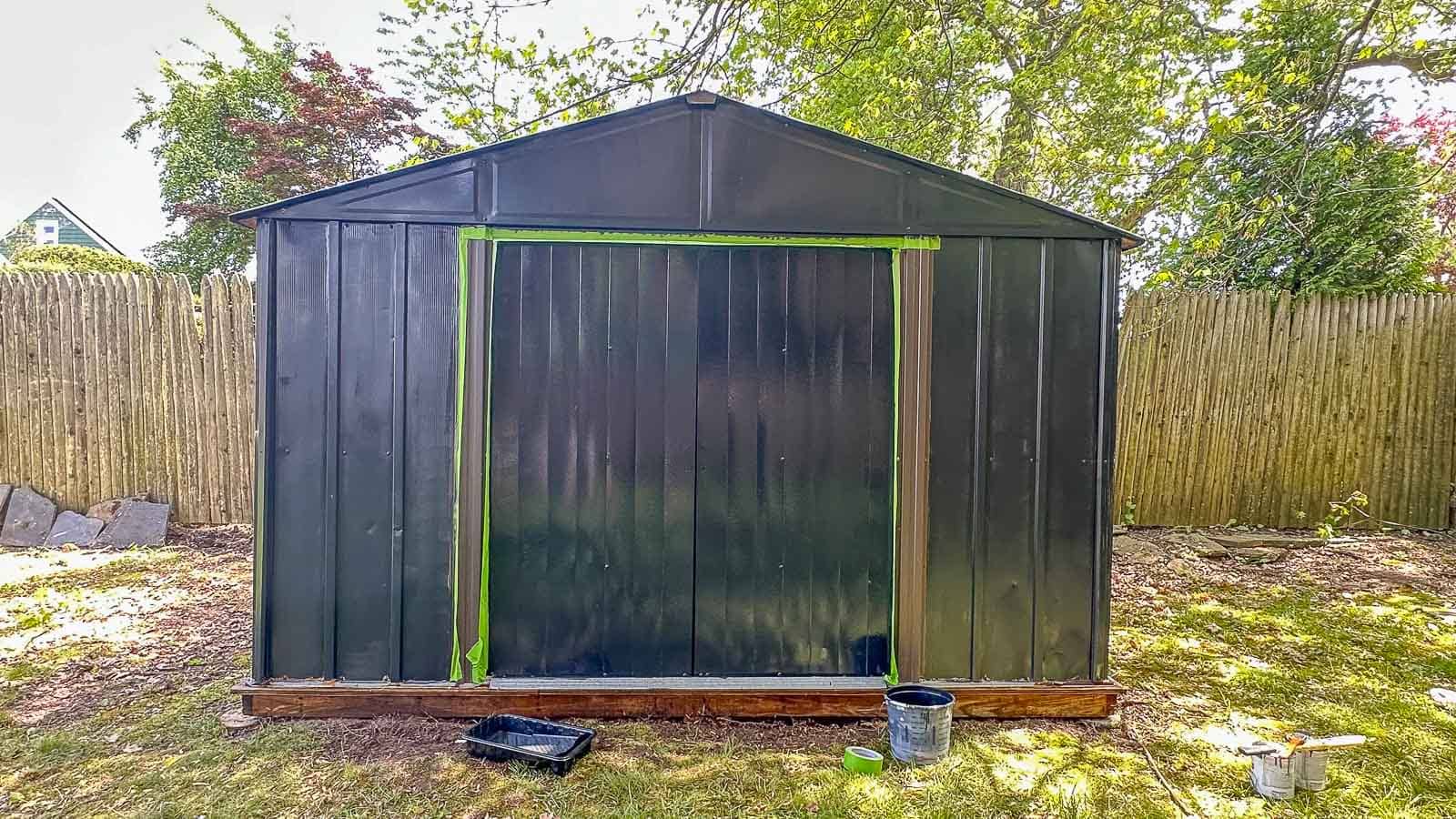 Metal Backyard Shed Makeover - At Charlotte's House