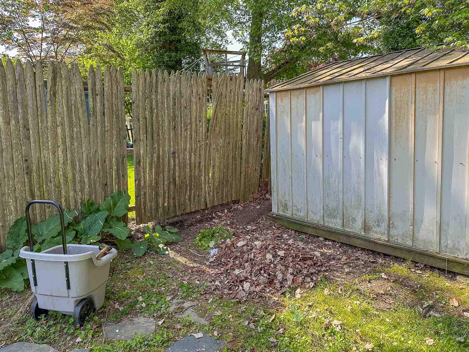 Metal Backyard Shed Makeover - At Charlotte's House