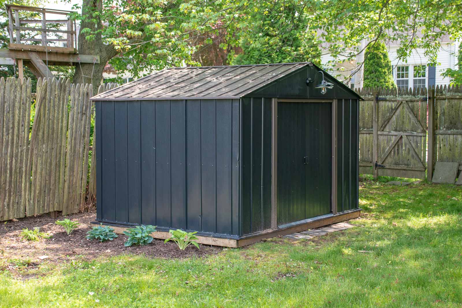 painted backyard shed