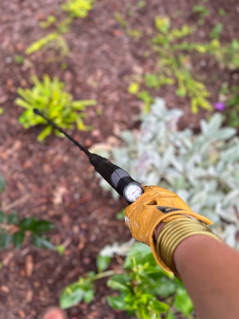 sprayer in the flowers