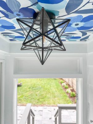 moravian star in back entry