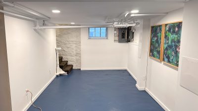 finished basement at flip house