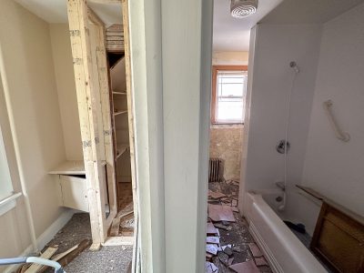 new bathroom framing at flip house