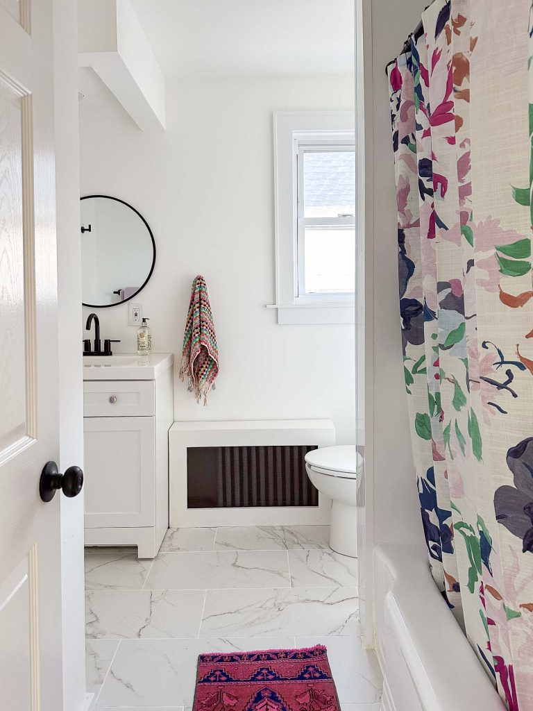 bathroom makeover at the flip house