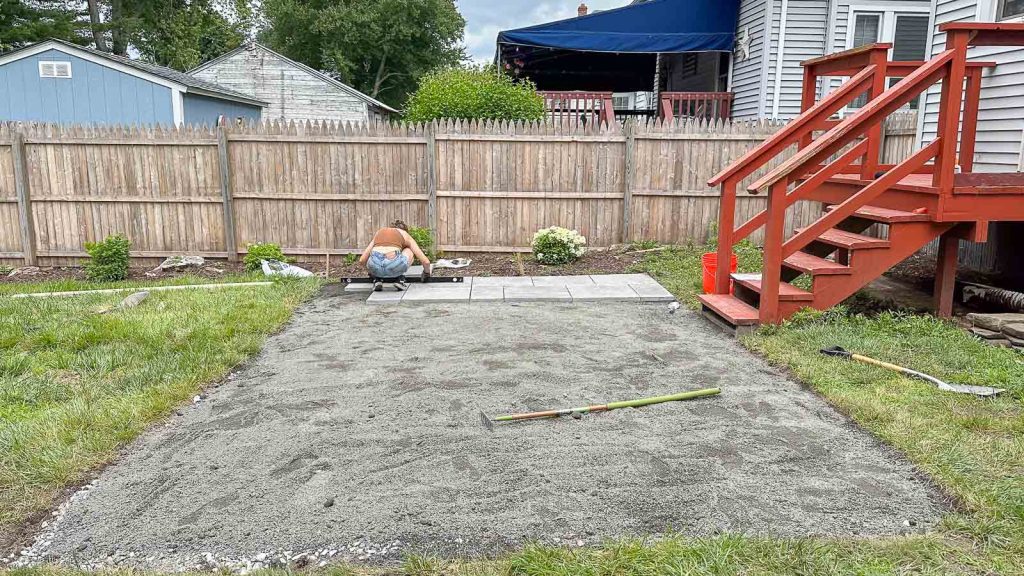 laying pavers for patio