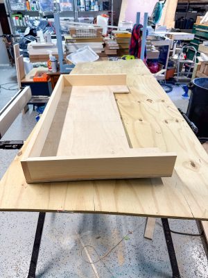 adding boards to the top and the sides of the cornice board