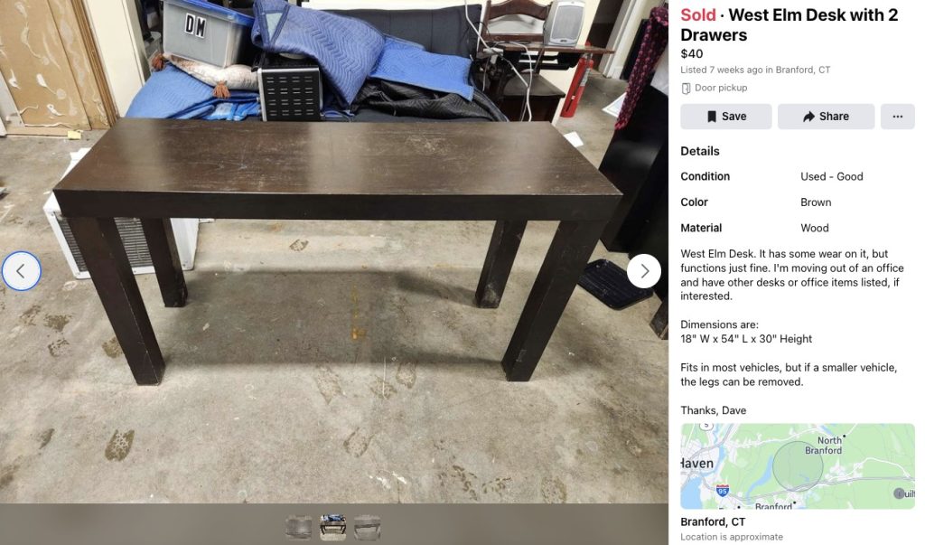 facebook marketplace desk