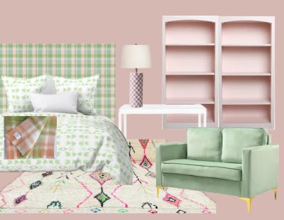 pink bedroom design board