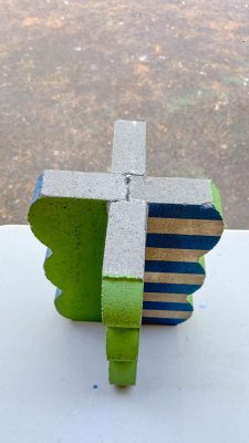 glue topper onto table base