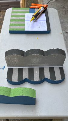 glue legs of paver table together